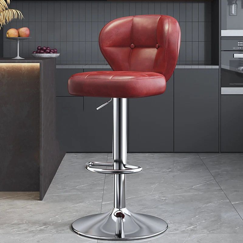 Square Home Cashier Bar Stool Counter Stool Gold Leg Bar Ultralight Contemporary chaise de restaurant Counter Set