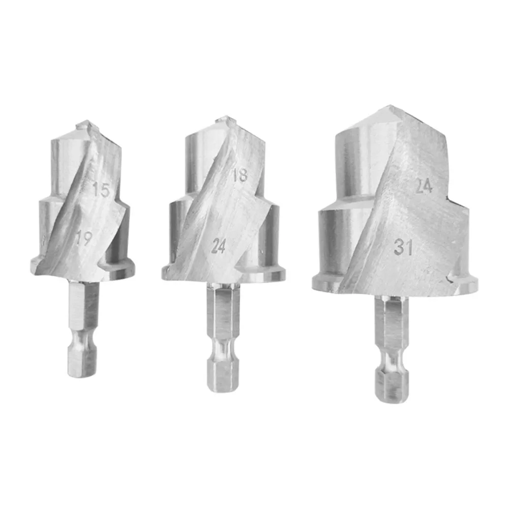 

1pc Spiral PPR Lifting Stepped Drill Bit Hex Water Pipe Connection Expansion Punch Drilling Bit 20/25/32mm