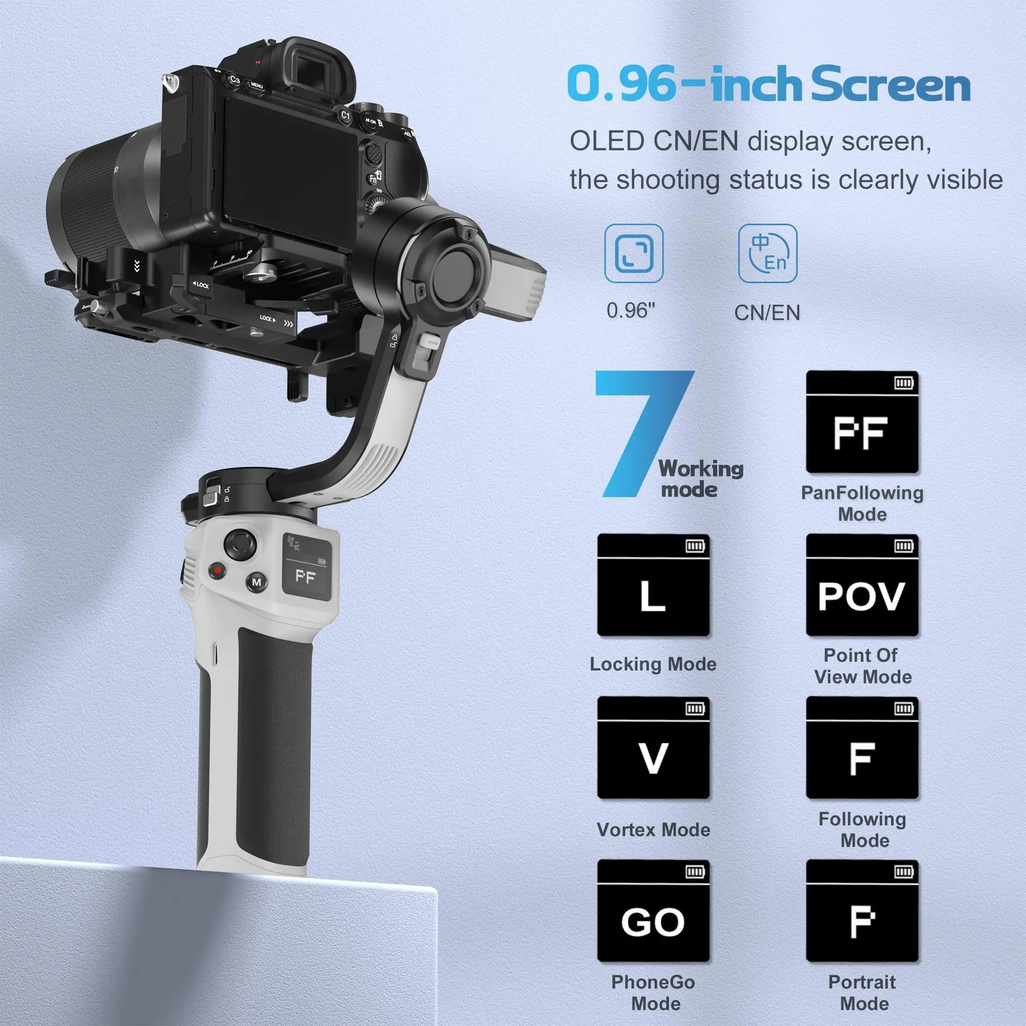 Description Picture 2 of itemZHIYUN WEEBILL 3E Camera Stabilizer 3-Axis Handheld for DSLR Cameras for Film Shooting Live Streaming Interview