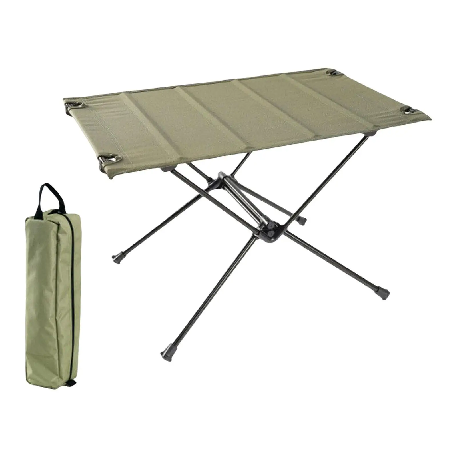 Foldable Camping Table Aluminum Alloy with Carry Bag Camping Desk Outdoor Table for Travel Garden BBQ Fishing Backpacking