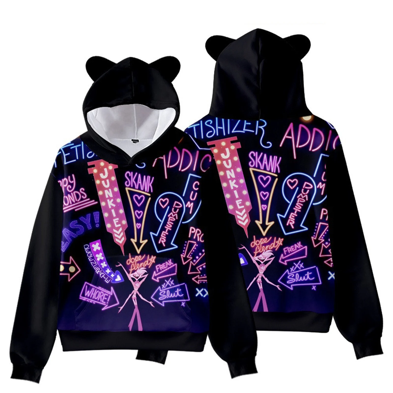 thumbnail image 1 of Sudadera con capucha de Anime Sir Pentious Vaggie Husk Charlie para hombre y mujer, disfraz de Alastor Dust Angel Lucifer, chaqueta, abrigo, 1 of 5