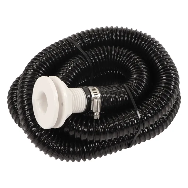 Bilge Pump Hose Installation Kit 6.5 FT Hose 1‑1/8in Diameter with 2 Hose Clamps and Thru Hull Fitting Boat Marine Accessories 2