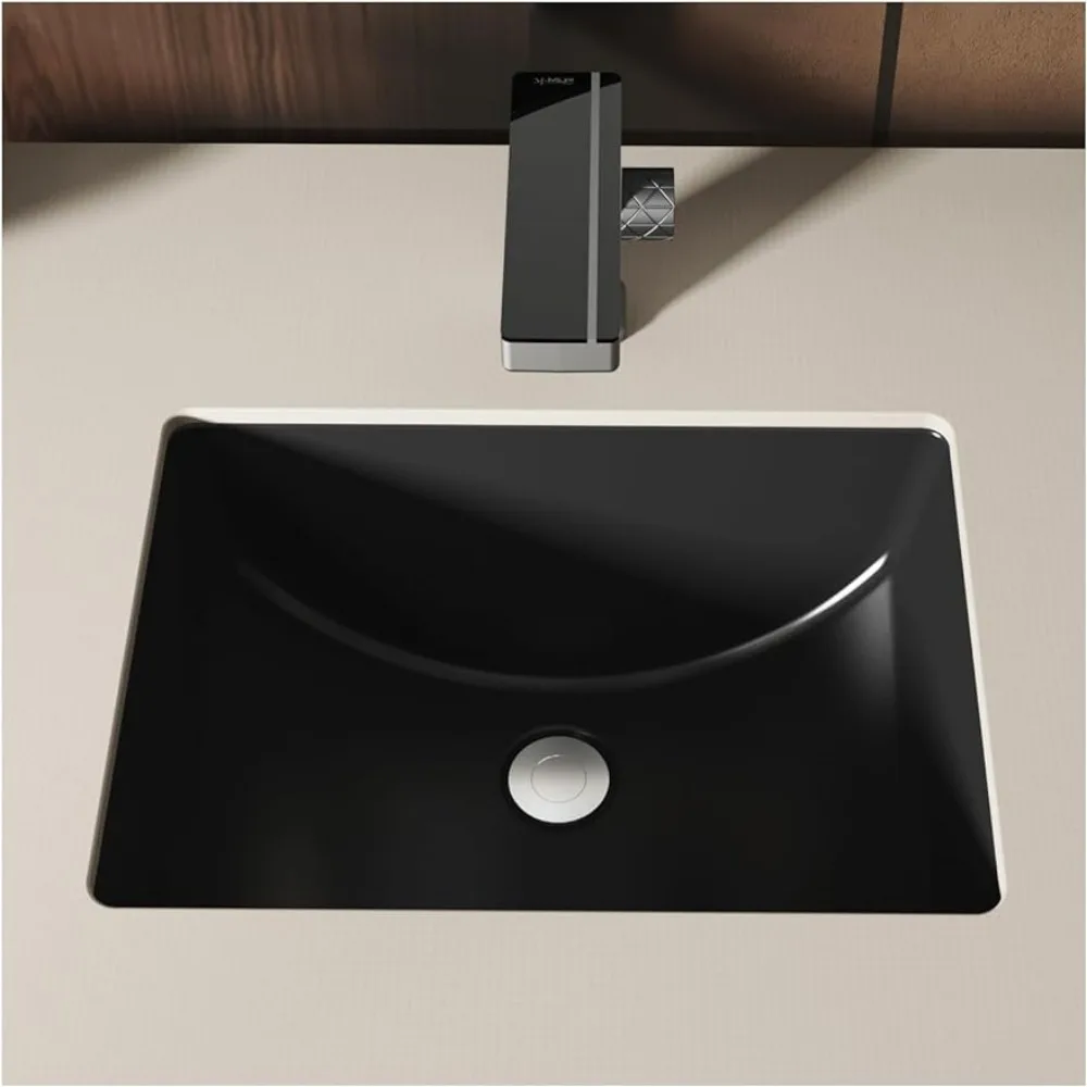 

Basin Bathroom Washbasins Undermount Rectangle Bathroom Sink Porcelain Ceramic Vanity Undermount Sink Matte Black Washhand Stand