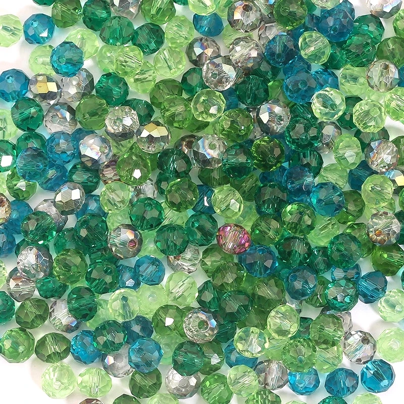 Sparkling Faceted Glass Rondelle Beads for Jewelry Crafting and DIY Accessories