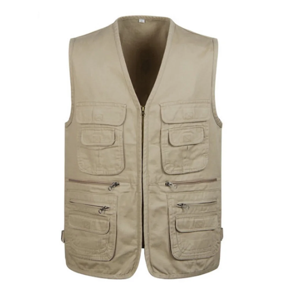 Men Multi Pocket Outdoor Vests Travelers Hiking Fishing Working Photography Vest Waistcoat Men Cargo Sleeveless Jacket Vest newborn photography outfits props baby boy fotografia photo accessories photoshoot clothes sleeveless suit vest smart casual top