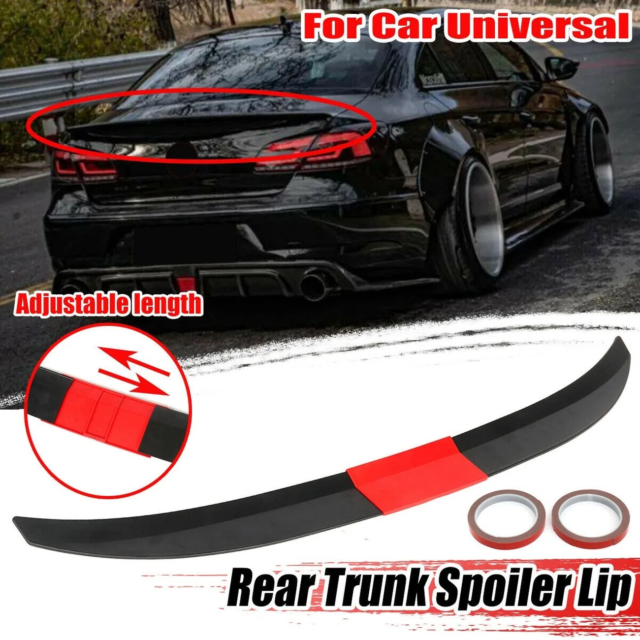 Adjustable Universal Car Rear Trunk Spoiler Lip Wing Ducktail Auto  Decoartion Accessories - Spoilers & Wings - AliExpress