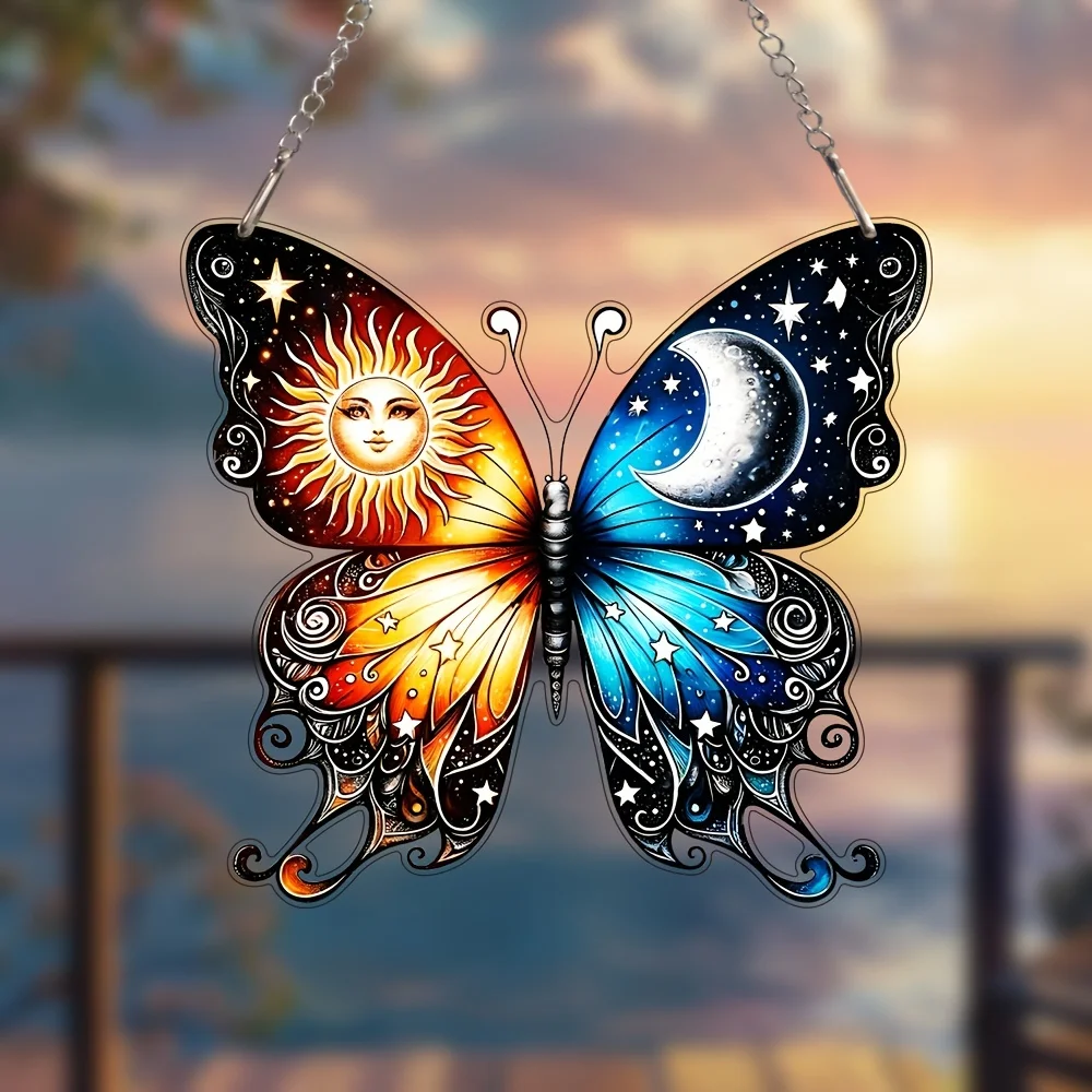 2D Flat Colored Acrylic Butterfly Light-Catching Device Flat Decora 3