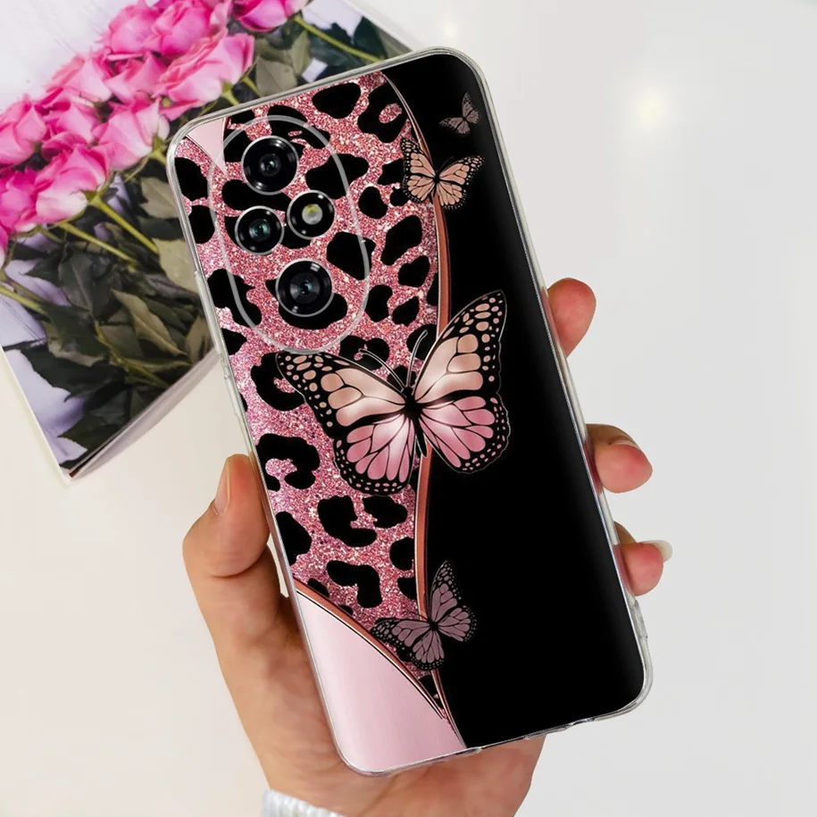 Clear Tulip Flower Soft Silicone Phone Case - Fashionable Protective Cover