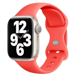 Premium Soft Silicone Smartwatch Band - Versatile Sport Strap Bracelet for 38 40 41 mm M-L (Coral)