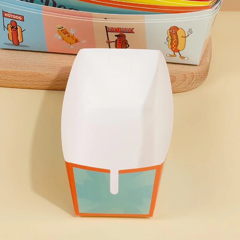 100PCS Disposable Hot Dog Boxes Paper Food Trays | Foldable Takeout Catering Containers... - SKU FTCC2107 - UGI Packaging