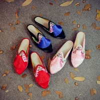 Summer Harajuku Chinese Style Women's Slippers Casual Vintage Embroidery Women Shoes Ethnic Style Fashion Streetwear Sandales - Image 2