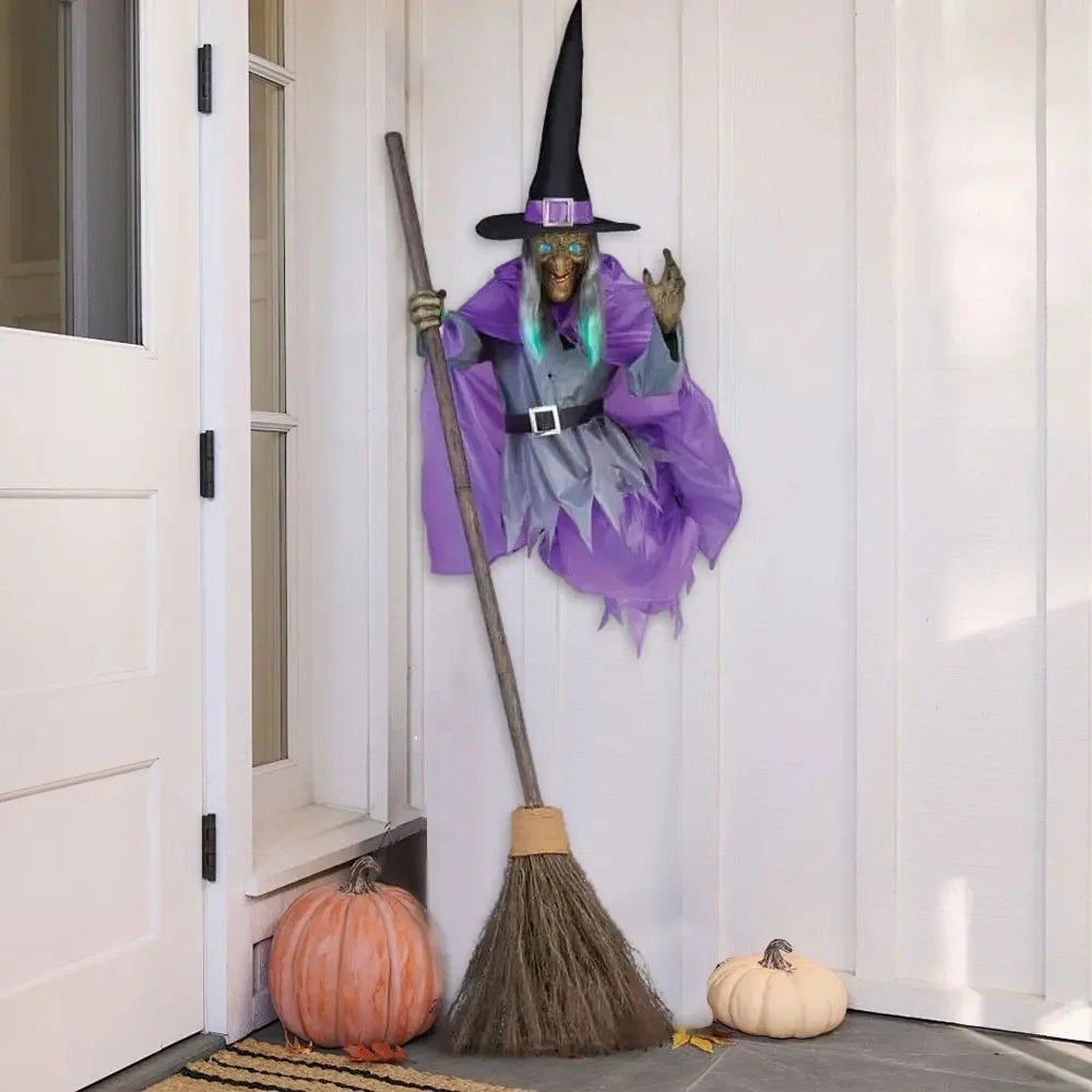 6-Foot-Flying-Witch-Decoration-Halloween-Props-with-Terrifying-Sounds ...