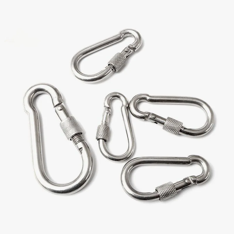 Spring Snap Carabiner M4 M5 M6 M8 304 Stainless Steel Climbing Safety Buckle Quick Link Lock Ring Hook High Quality Metal Buckle