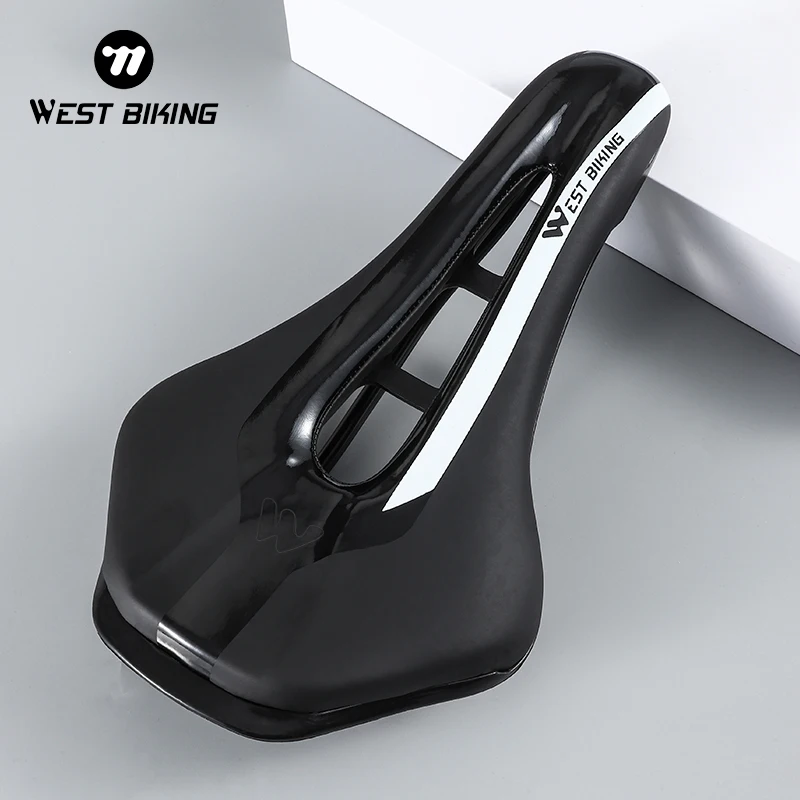 WEST BIKING Ultralight Road Bike Saddle Hollow Breathable Cycling Seat Comfortable Cushion Bicycle Racing Saddle MTB Riding Part bicycle saddle