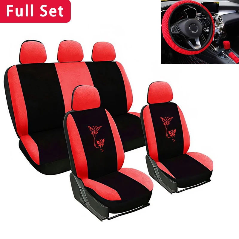 FashionCarSeatCoverSteeringWheelCoverUniversalCarSeatInterior