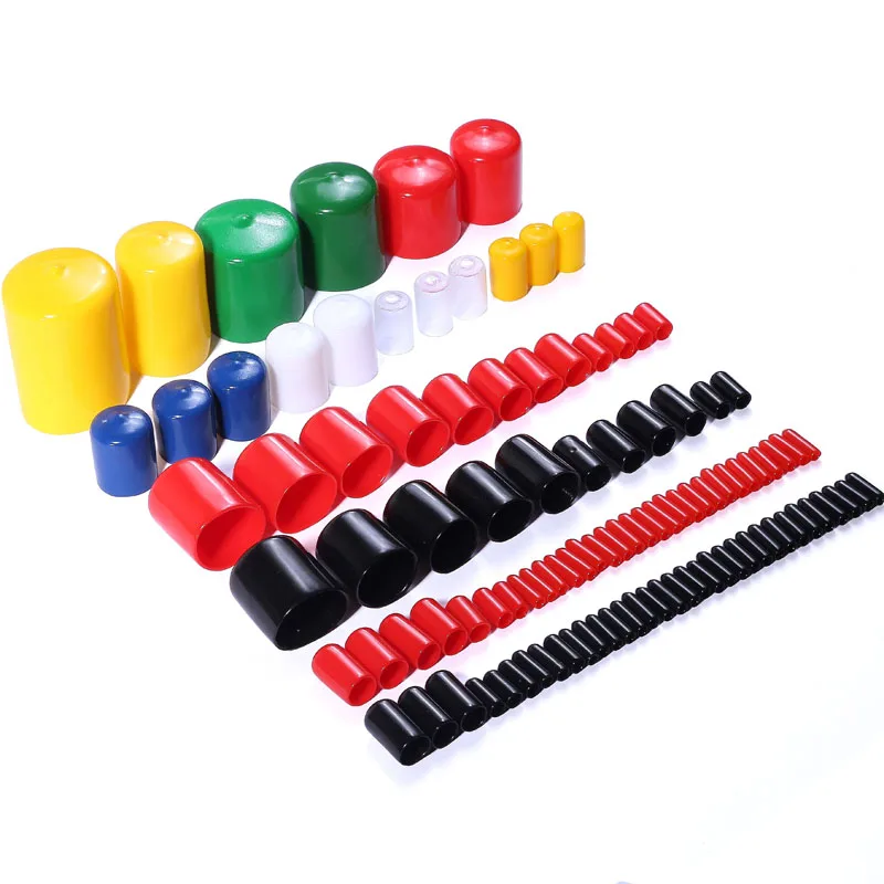 

M3M4M5M6M8M10M12M14M16M18M20 Silicone Sleeve Tube Rubber End Caps Cap Head Plug Thread Stopper Plastic Set Seals Cover Threaded