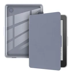 Kobo Clara Colour 2024 Leather Magnetic Wake - Up Cover - Transparent Acrylic 6 eBook Case - KOBO Clara Colour (Lavender)