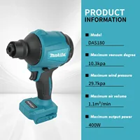 Souffleur d'air sans fil Makita DAS180 18V, machine multifonction pour dépoussiérer avec buse, pistolet de dépoussiérage et outil de gonflage 6