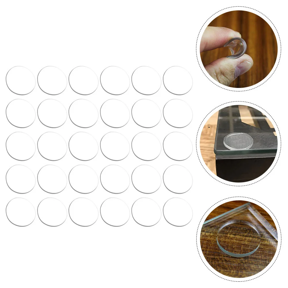 12 Pcs Glass Suction Cup Gasket Cabinet Bumpers Clear Rubber Antislip Furniture Pads Cups Washers Tabletop Desk Spacers