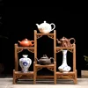 Chinese Kung Fu tea pot Crafts Display Holder Shelves Teapot Tea Set Wood carving Display Stand Decoration Home Tea Accessories 1