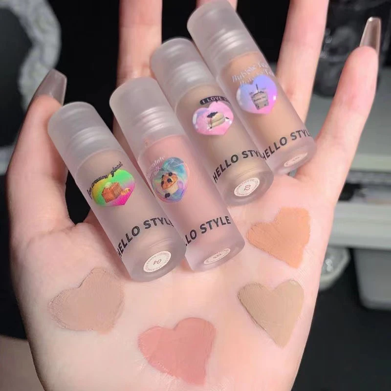 4 Colors Velvet Matte Eyeshadow Rouge Waterproof Creamy Eye Shadow Primer Multi Usage Cheek Contour Liquid Blush Nude Makeup