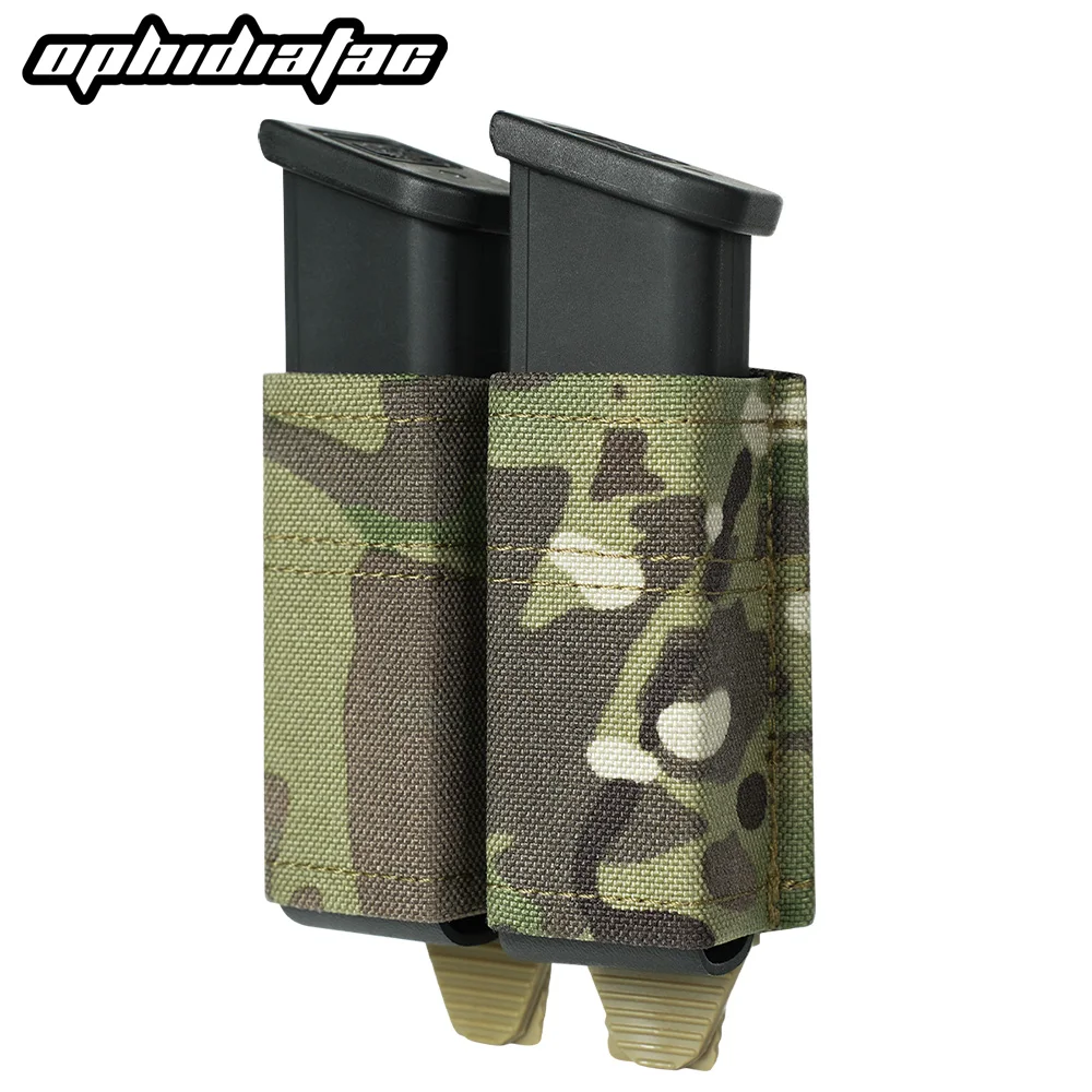 MOLLE Mag Pouch FAST 9MM Single/Double Mag Bag Hunting CS Games Air soft Holder Nylon Support Clip