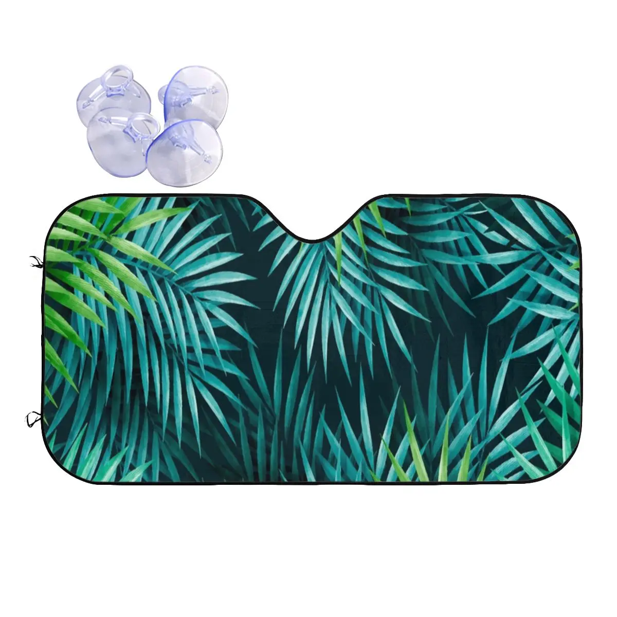 

Exotic Leaves Leaf Fashion Sunshade Windscreen 70x130cm Jungle Tropical Green Plant Aluminium Foil Sun Visor Accessories Covers