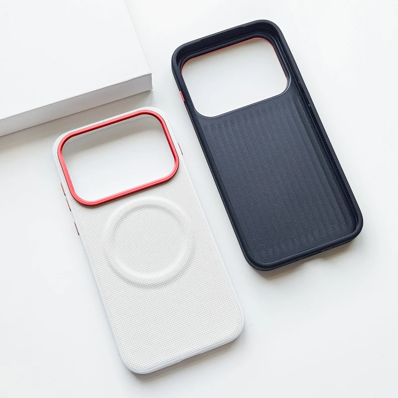 OPPO Premium Magnetic PU Leather + TPU Diamond Pattern Case with Metal Lens Frame