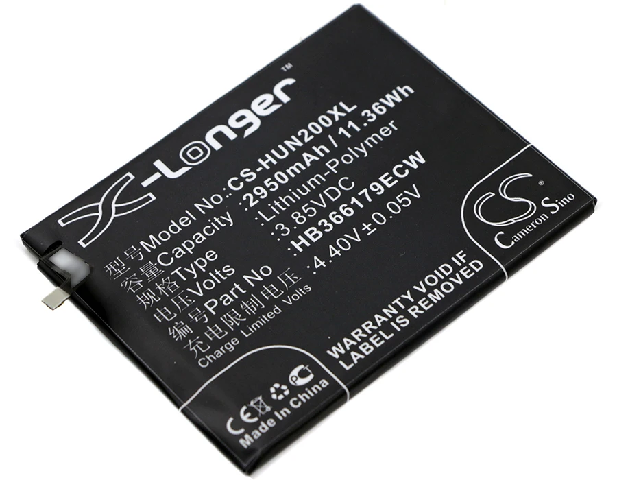 CS 2950mAh/11.36Wh battery for Huawei Nova 2 Dual SIM PIC-AL00 PIC-TL00 HB366179ECW | Электроника