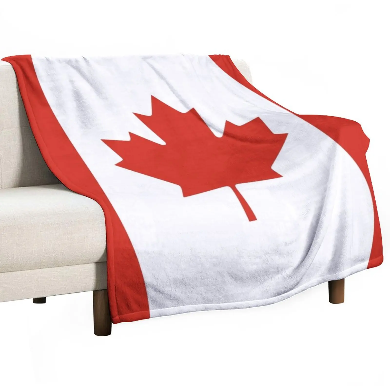

Canadian Flag Throw Blanket Beach Winter beds Bed Fluffy Shaggy Blankets