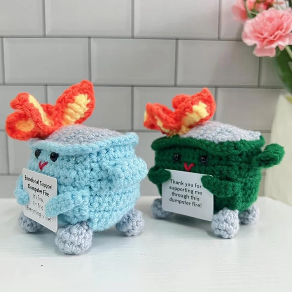 Cute Crochet Dumpster Fire, Funny Crochet Dolls, Handmade Gifts Toys Gifts For Friends
