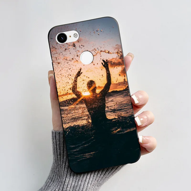 Charming Heart Cartoon Black Bumper Soft TPU Silicone Phone Case