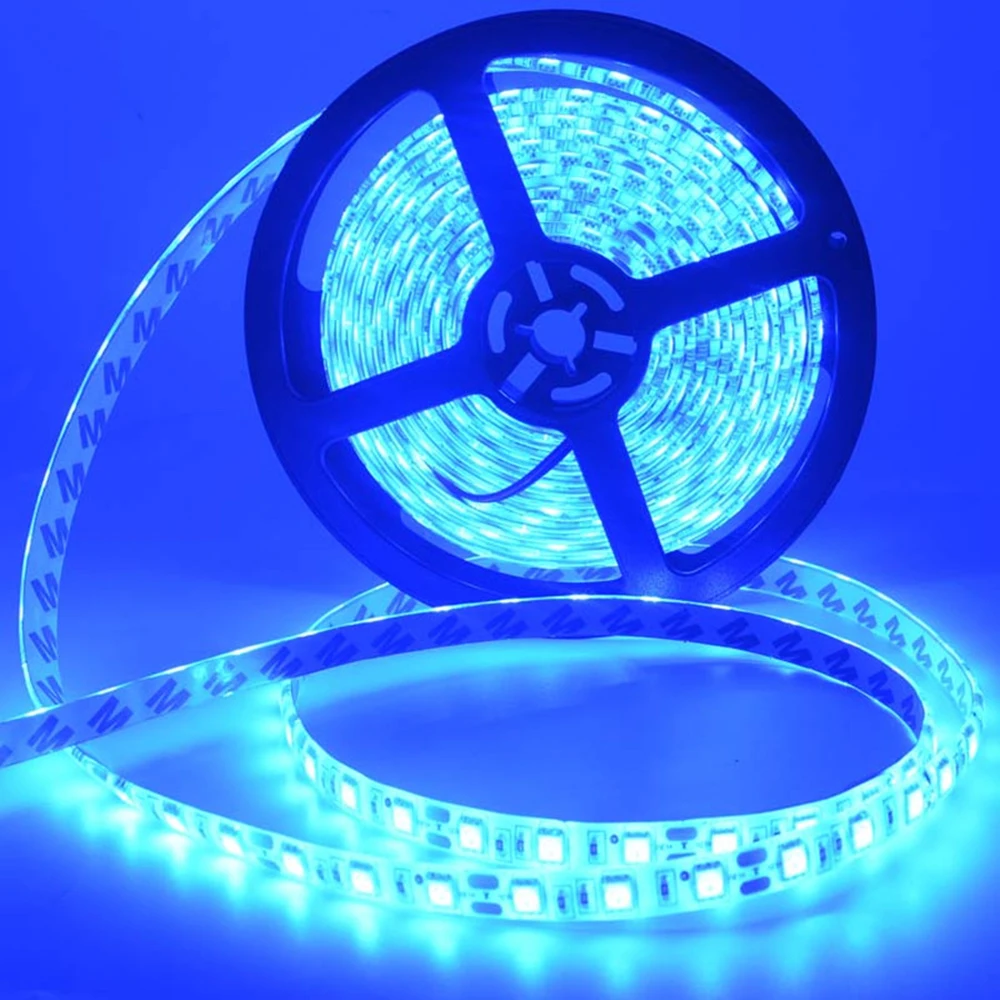

5m Led Strip Lights 12V Flexible Lamp Tape Car Interior Desk Screen TV Background Lighting Christmas Tree Decoration Light