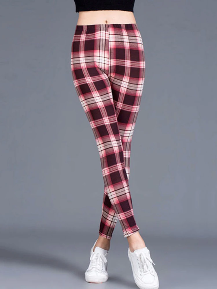 Wine Red White Plaid