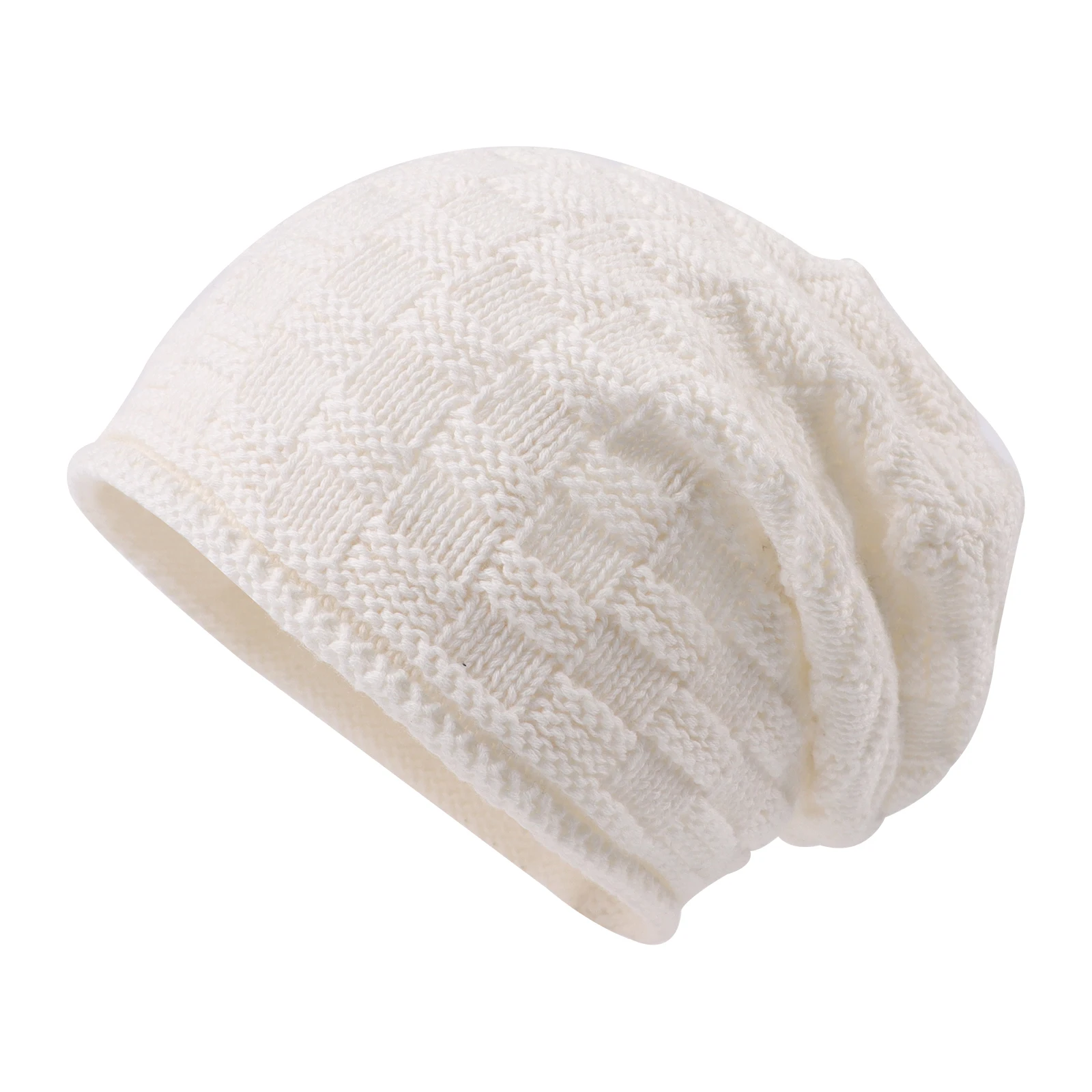 

Baby Boys Girls Beanie Kids Knitted Hat Grid Autumn Toddler Fashion Cap Solid Color Kids Girls All-match Hat For 0-8 Years