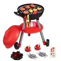 VEVOR 28PCS BBQ Grill Toy Set Montessori Cooking Barbecue Simulation Food Playset Kids Kitchen Toys for Girls Birthday Gifts