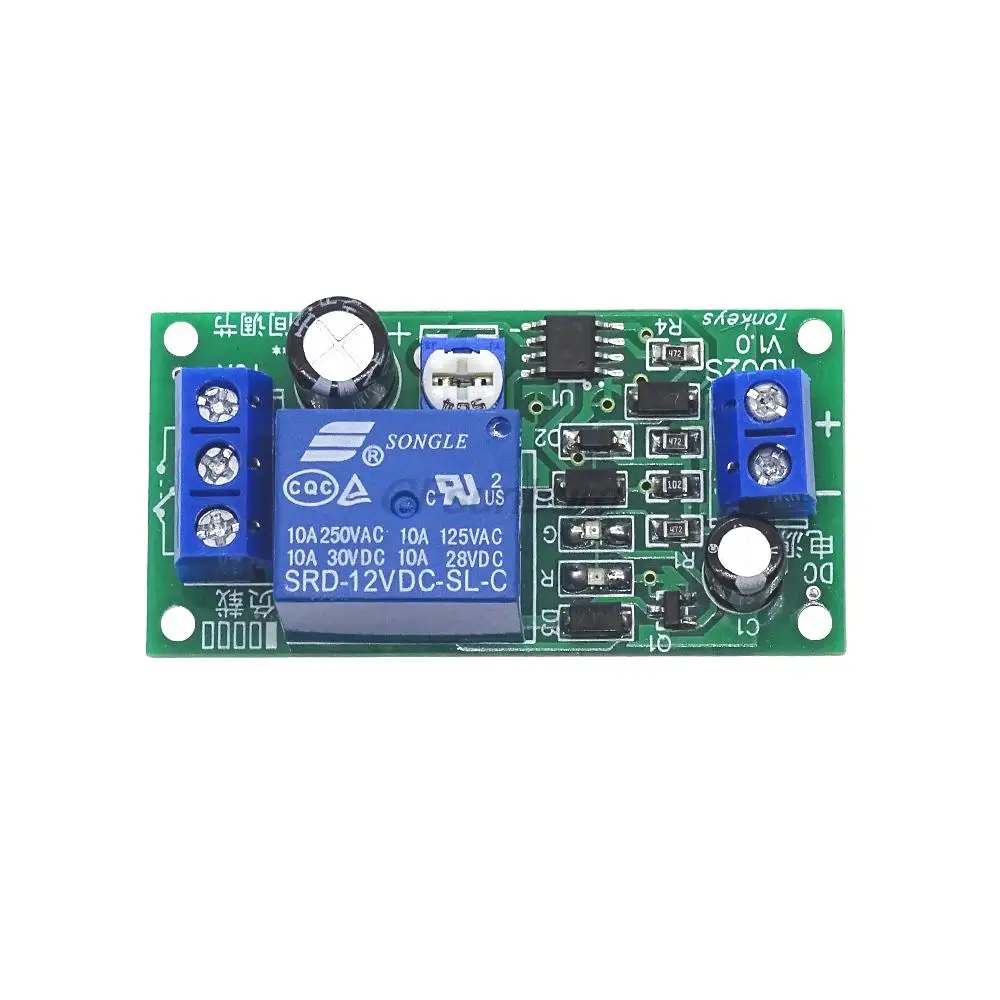 JAMCHE Modulo Relè Di Ritardo Timer Relè Timer Scheda Interruttori 12V DC 0-60s Temporizzazione Scheda Interruttori Regolabile Spegnere Scheda (Size : 1pcs - Foto 7