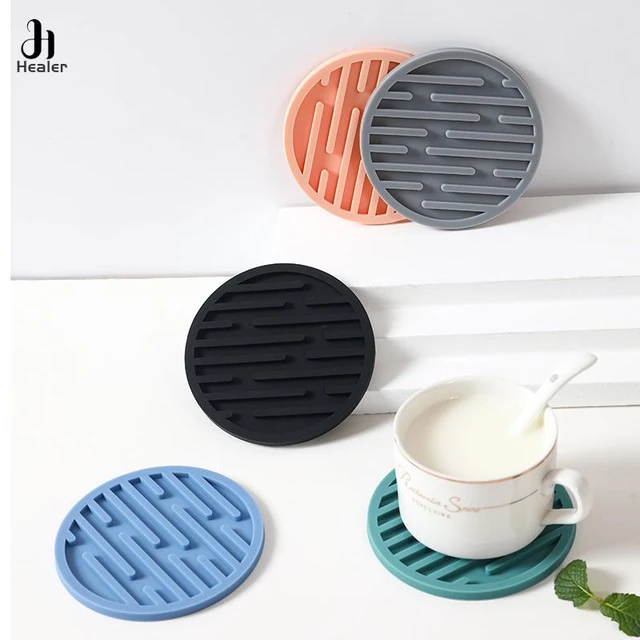 8pcs Household Hexagon Heat-insulated Non-slip Silicone Table Mat Placemat  Coaster