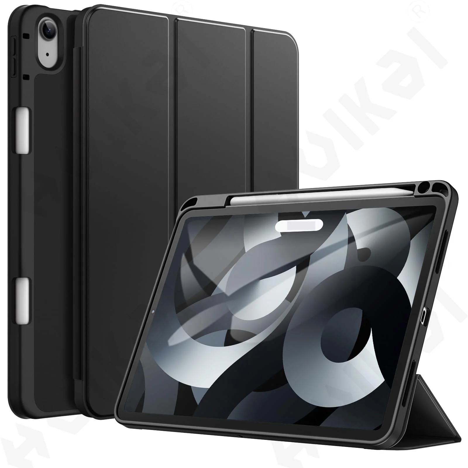 iPad Air Protective Trifold Stand Case with Pencil Holder and Auto Wake/Sleep Feature