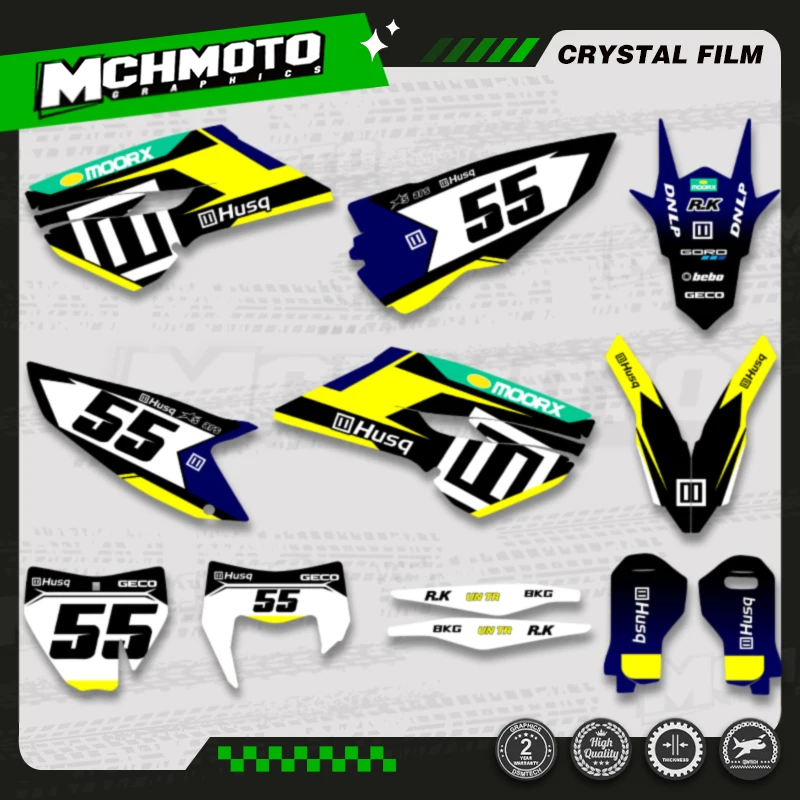 

MCHMFG мотоциклетная графическая наклейка на заказ для Husqvarn TE FE 125 250 350 450 2014 2015 2016 TC FC 2014 2015