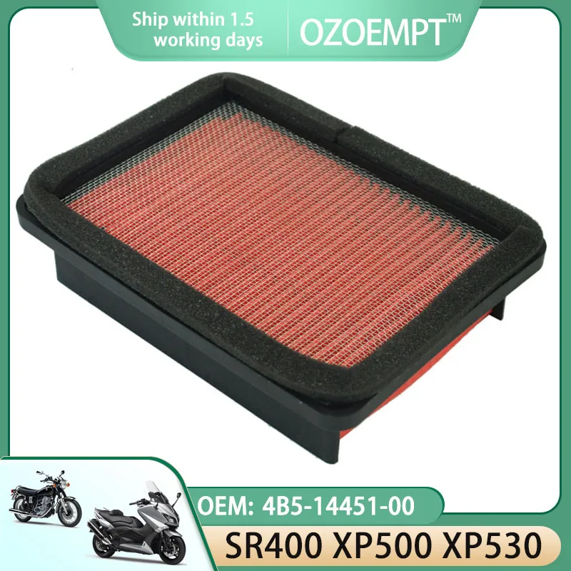 

OZOEMPT Motorcycle Air Filter Apply to SR400 14-21 XP500 TMAX500 08-11 XP530 TMAX53 12-16 OEM:4B5-14451-00