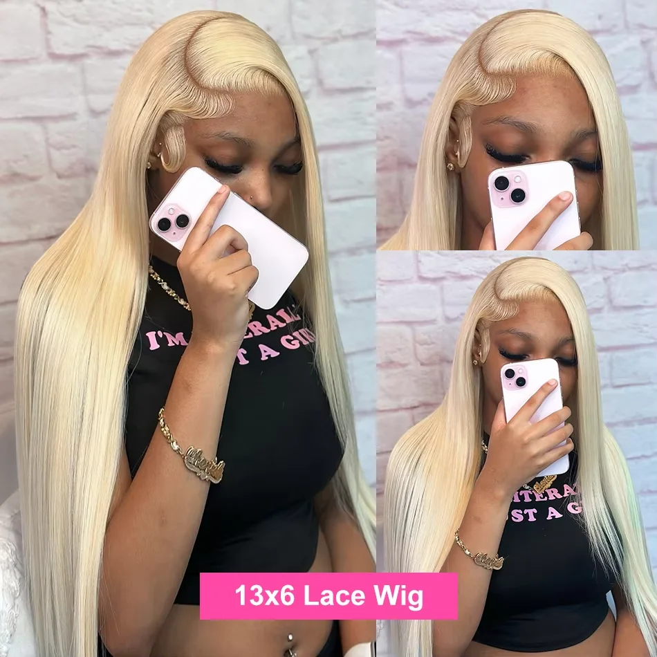 36 Inch Straight Hair Lace Frontal Wig 613 Blonde Straight Wigs 250 Density Lace Front Human Hair Wigs For Women Brazilian