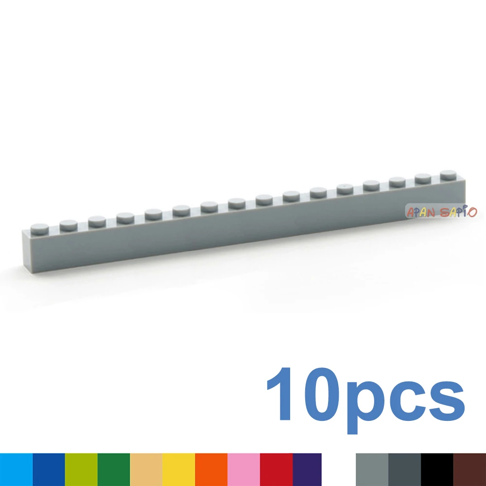 10PCS DIY Bausteine 1x16 Punkte Dicke Zahlen Bricks Pädagogisches Kreative Größe Kompatibel Mit Marken Spielzeug für Kinder 2465