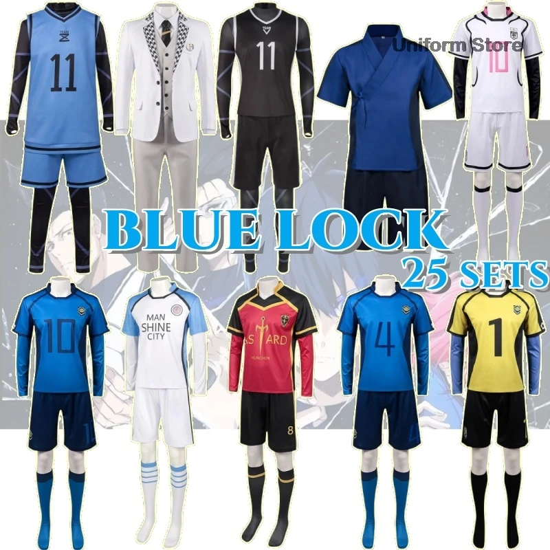

Novelty Anime Blue Lock Football Training Uniform Isagi Yoichi Cosplay Costumes Fashion Cartoon Training Clothes Suit Uniform