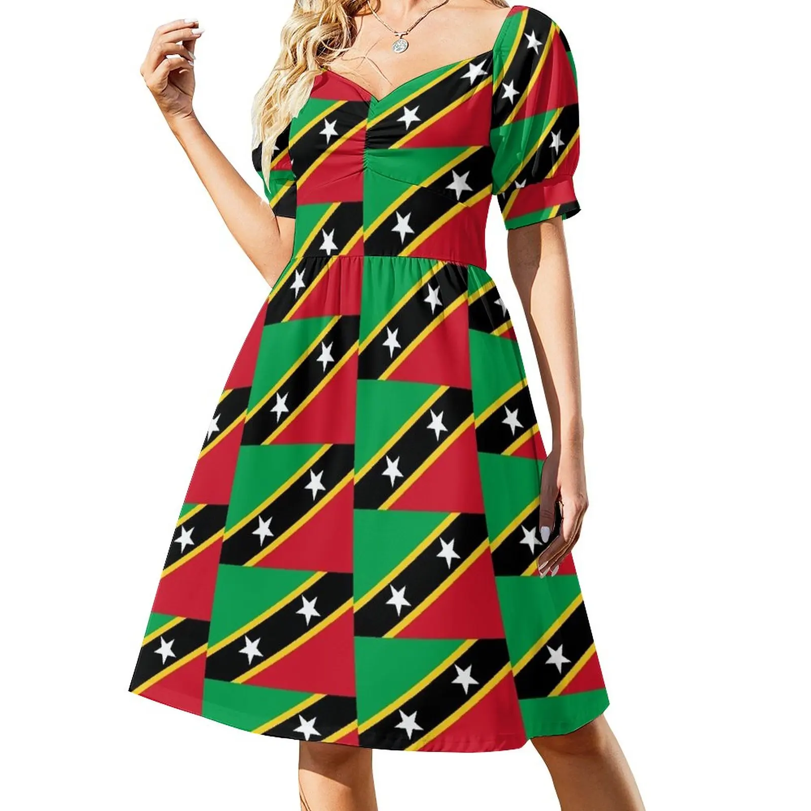 

Flag of Saint Kitts and Nevis Sleeveless Dress summer clothes for women dresses korean style