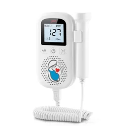 Doppler – moniteur de fréquence cardiaque fœtale, détecteur de fréquence cardiaque, son du bébé pendant la grossesse, affichage LCD, mesure de la fréquence cardiaque 