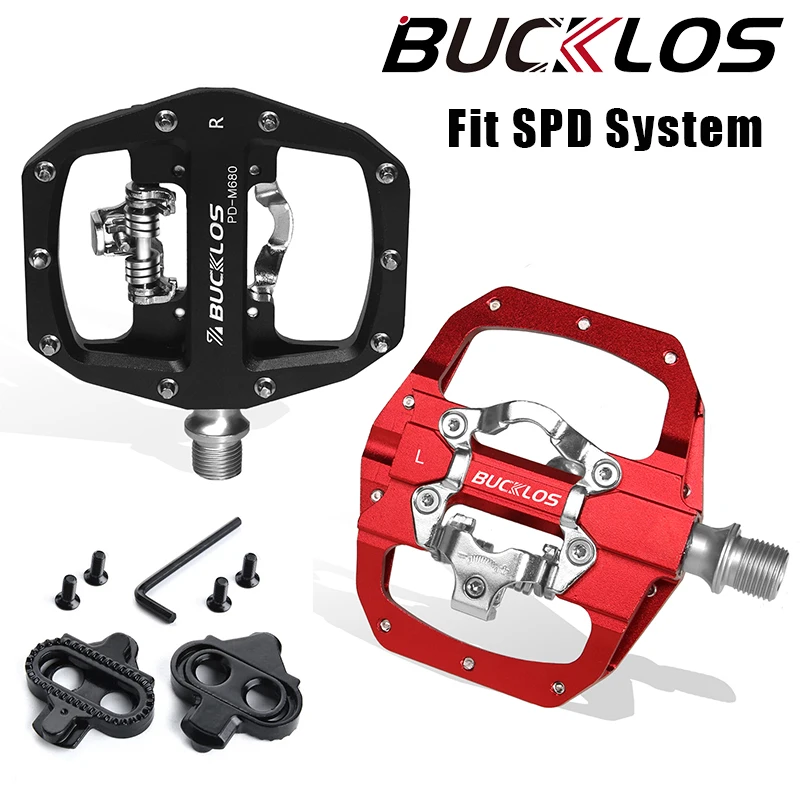 BUCKLOSMTBPedalsDoubleFunctionBicycleFlatPedalLockPedal
