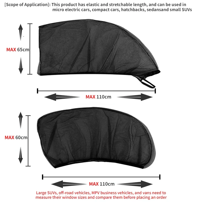 Mesh Sun Visor Protection Window Films Car Sun Shade 2/4pc Styling Accessories Auto UV Protect Curtain Side Window