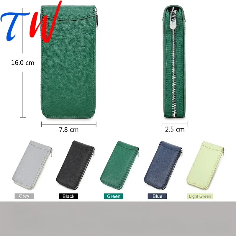 Genuine Leather Watch Bag Cross Pattern Head Layer Cowhide Watch Case Bag Single Pack Watches Portable Travel Free