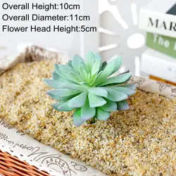 Large Artificial Succulent Arrangement for Home and Garden Decor (Small Green Flocked)